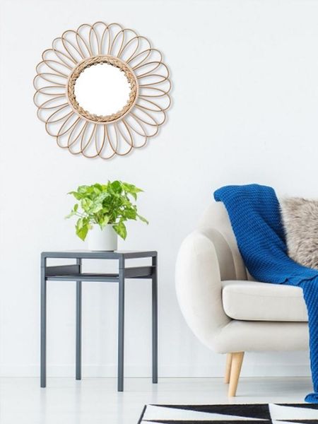 mirrors 41cm rattan decorative mirror hand-woven creative round make-up home el wall hanging art showpiece
mirrors 41cm rattan decorative mirror hand-woven creative round make-up home el wall hanging art showpiece