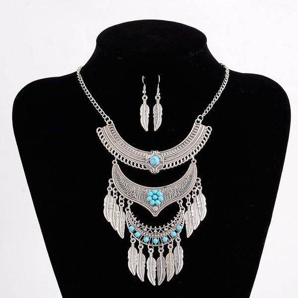 earrings & necklace women metal jewelry sets exaggerated necklaces set punk collar halloween accessories, Silver
earrings & necklace women metal jewelry sets exaggerated necklaces set punk collar halloween accessories, Silver