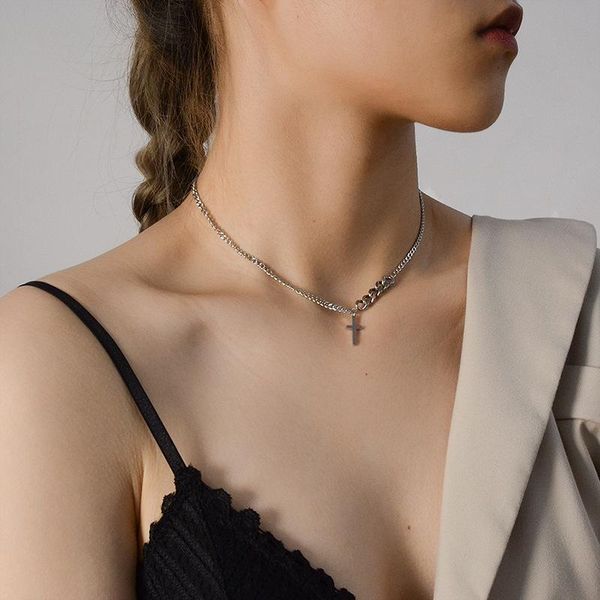 punk cross neck chain choker necklace for women jewelry, simple stainless steel necklaces female chokers accessories, Golden;silver
punk cross neck chain choker necklace for women jewelry, simple stainless steel necklaces female chokers accessories, Golden;silver