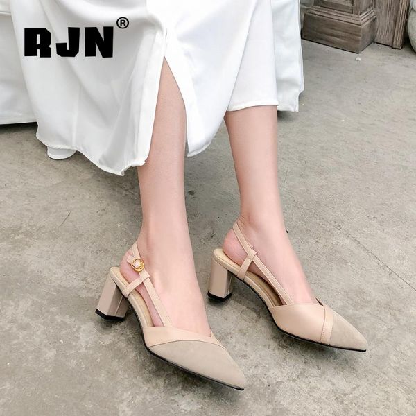 sandals women' s kid suede fashion office pointed toe buckle decoration shoes square heels ro109, Black
sandals women' s kid suede fashion office pointed toe buckle decoration shoes square heels ro109, Black