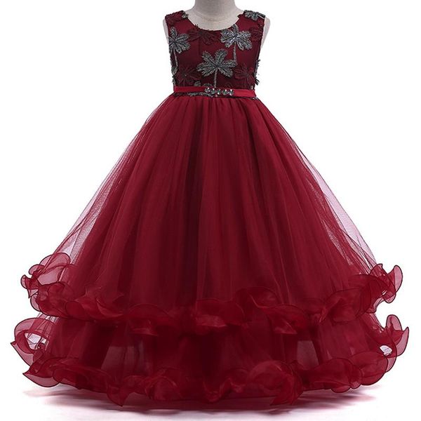 girl's dresses kids girls lace wedding flower dress elegant sleeveless tulle princess party long baby clothes, Red;yellow
girl's dresses kids girls lace wedding flower dress elegant sleeveless tulle princess party long baby clothes, Red;yellow