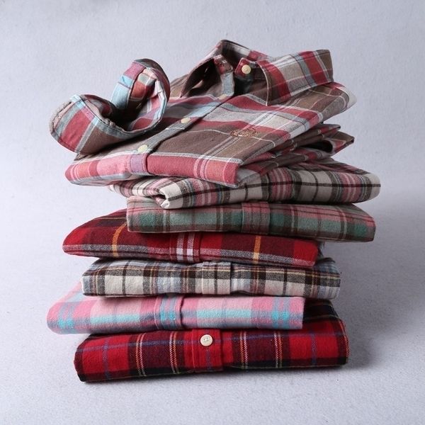 fashion plaid shirt female college style women's blouses long sleeve thicken flannel shirt plus size ladies blouses 210317, White
fashion plaid shirt female college style women's blouses long sleeve thicken flannel shirt plus size ladies blouses 210317, White