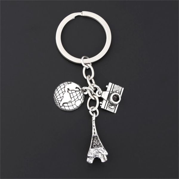 new arrival eiffel tower and camera charms keychain handmade world map keyring travel theme trinket souvenir jewelry e2682, Silver
new arrival eiffel tower and camera charms keychain handmade world map keyring travel theme trinket souvenir jewelry e2682, Silver