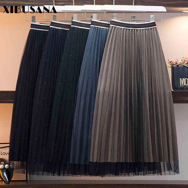 two sides wear autumn winter gold velvet skirt women's elastic high waist solid lace net yarn a line skirts female 210423, Black
two sides wear autumn winter gold velvet skirt women's elastic high waist solid lace net yarn a line skirts female 210423, Black