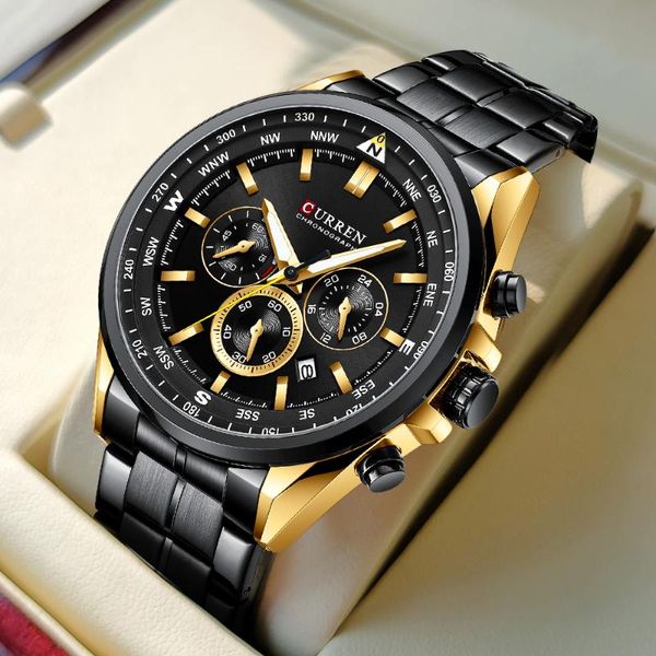 wristwatches curren men quartz sporty chronograph watches with 316 stainless steel luminous hands male clock black, Slivery;brown
wristwatches curren men quartz sporty chronograph watches with 316 stainless steel luminous hands male clock black, Slivery;brown