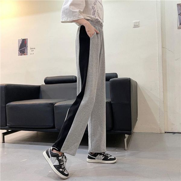 women's pants & capris po of autumn clothing sports loose-fit tappered trousers, Black;white
women's pants & capris po of autumn clothing sports loose-fit tappered trousers, Black;white