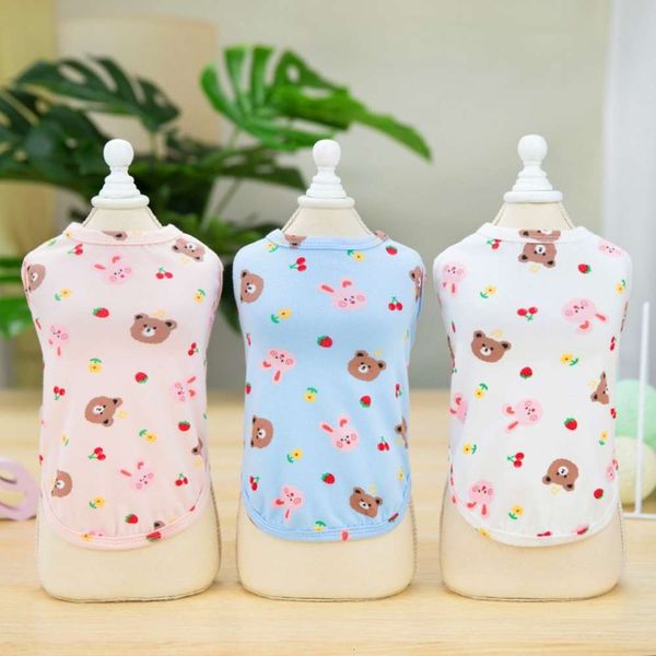 dog apparel rabbit bear vest dog clothing teddy bomei vip pet cat summer wear thin