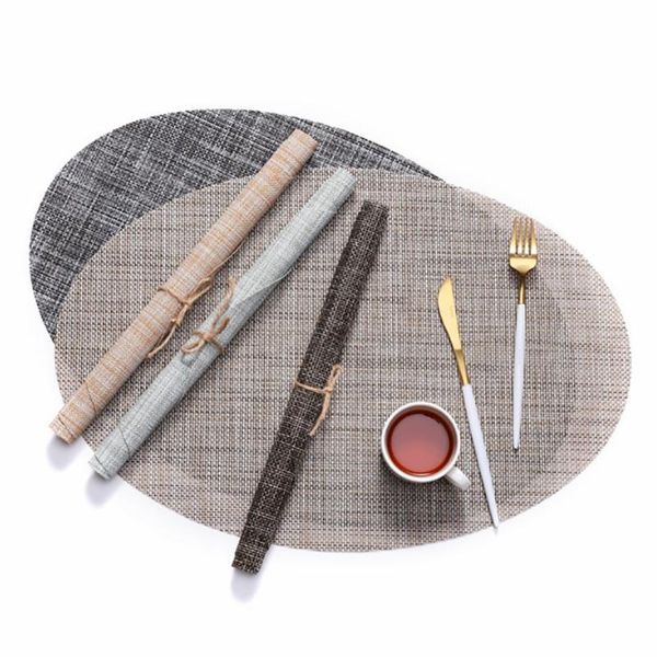 table runner mat non-slip linen thickened heat insulation braided placemat oval cup disc pads bowl pad 3pcs pvc
table runner mat non-slip linen thickened heat insulation braided placemat oval cup disc pads bowl pad 3pcs pvc
