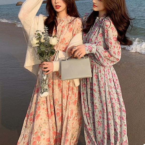 summer french vintage elegant women dress casual sweet floral midi korean style party y2k ladies kawaii, Black;gray
summer french vintage elegant women dress casual sweet floral midi korean style party y2k ladies kawaii, Black;gray