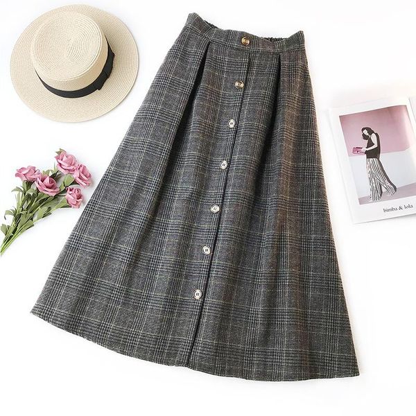skirts autumn women fashion retro preppy style womens single-breasted long skirt 2021 winter female all-match woolen, Black
skirts autumn women fashion retro preppy style womens single-breasted long skirt 2021 winter female all-match woolen, Black