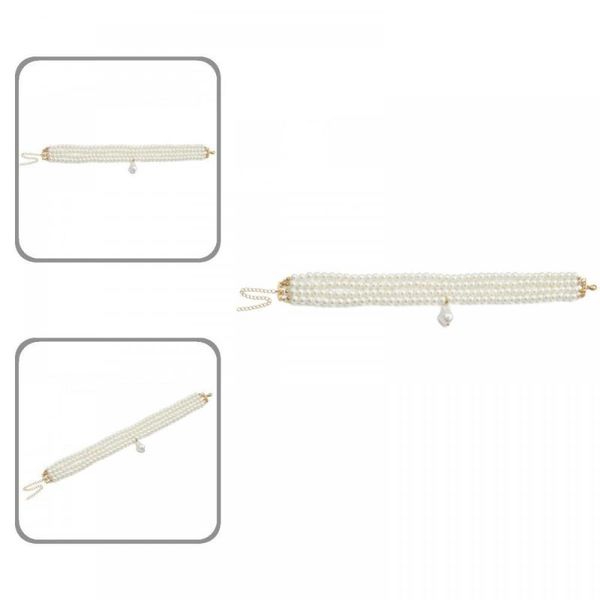 chokers elegant women multi-layer faux pearl beaded choker necklace party jewelry gift, Golden;silver
chokers elegant women multi-layer faux pearl beaded choker necklace party jewelry gift, Golden;silver