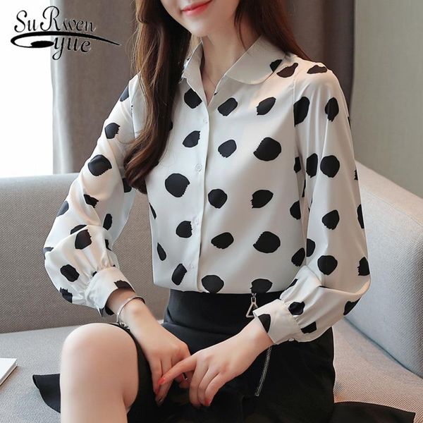 women's blouses & shirts 2021 arrival long sleeve chiffon shirt cardigan spring autumn polka dot women turn-down collar 6764 50, White
women's blouses & shirts 2021 arrival long sleeve chiffon shirt cardigan spring autumn polka dot women turn-down collar 6764 50, White