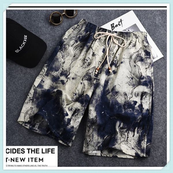 2021 soccer shorts summer style cotton and linen printed big pants beach men's loose matias ggg222, Black;red
2021 soccer shorts summer style cotton and linen printed big pants beach men's loose matias ggg222, Black;red