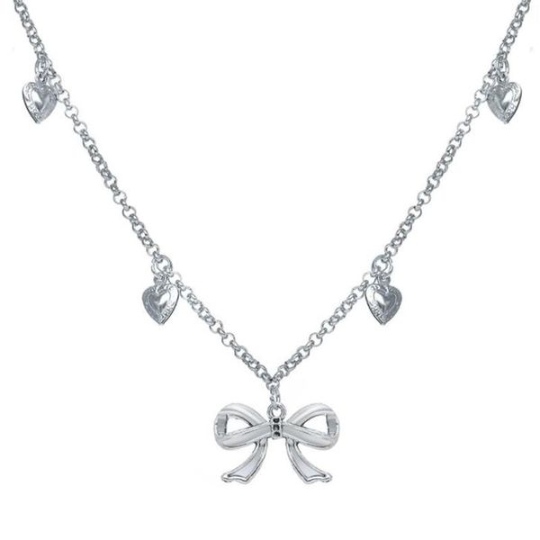 pendant necklaces bowknot love letter necklace for women trendy clavicle link chain aesthetic statement jewelry gift, Silver
pendant necklaces bowknot love letter necklace for women trendy clavicle link chain aesthetic statement jewelry gift, Silver