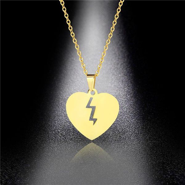 pendant necklaces male and female couple titanium steel hypoallergenic broken heart stainless hip-hop rap heart-shaped necklace, Silver
pendant necklaces male and female couple titanium steel hypoallergenic broken heart stainless hip-hop rap heart-shaped necklace, Silver