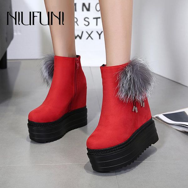 boots 2021 platform 13cm wedges women's short tube suede winter warm ankle fur side zipper women shoes plush, Black
boots 2021 platform 13cm wedges women's short tube suede winter warm ankle fur side zipper women shoes plush, Black