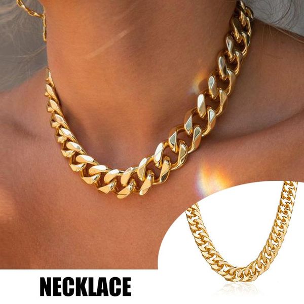 chains thick metal necklace cool punk neck chain choker hip-hop alloy jewelry gift for women men nov99, Silver
chains thick metal necklace cool punk neck chain choker hip-hop alloy jewelry gift for women men nov99, Silver
