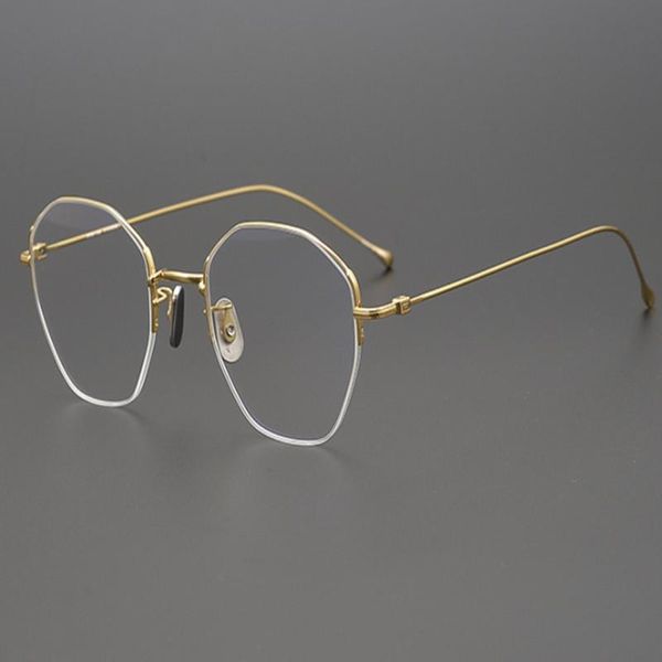 fashion sunglasses frames ultralight pure titanium irregular optical eyeglasses vintage japanese handmade men eyewear prescription myopia gl, Black
fashion sunglasses frames ultralight pure titanium irregular optical eyeglasses vintage japanese handmade men eyewear prescription myopia gl, Black