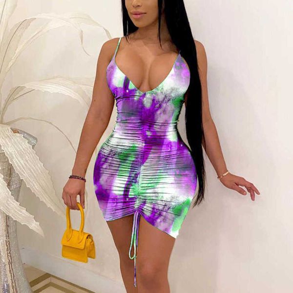 ins drawstring hip skirt deep v-neck tie dye print slim dress, Black;gray
ins drawstring hip skirt deep v-neck tie dye print slim dress, Black;gray