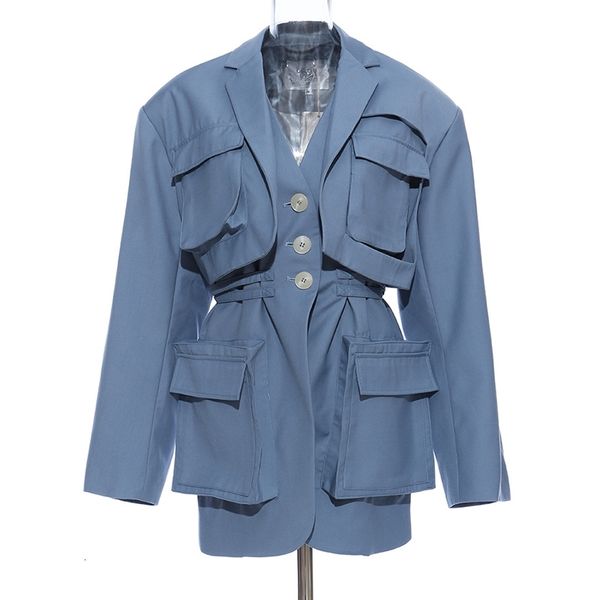 women's suits & blazers women high street long jacket autumn winter thick oversize loose pockets waist lace up coat s7yu, White;black
women's suits & blazers women high street long jacket autumn winter thick oversize loose pockets waist lace up coat s7yu, White;black