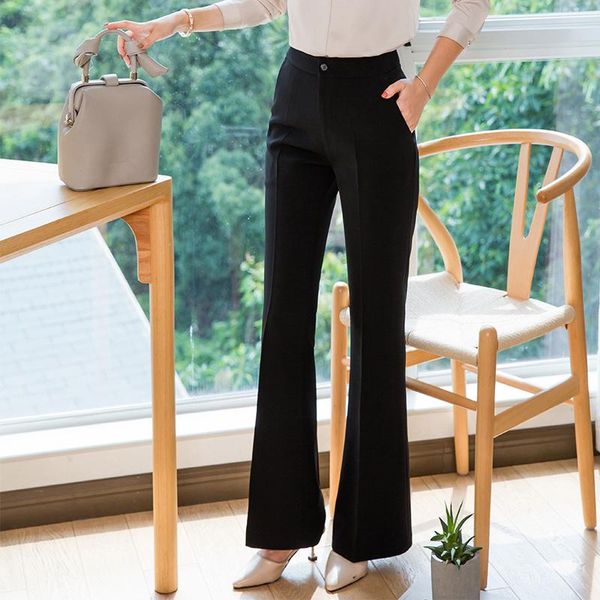 women's pants & capris draping effect bell-bottom micro-pull straight high waist korean style slimming leisure professional elegant sui, Black;white
women's pants & capris draping effect bell-bottom micro-pull straight high waist korean style slimming leisure professional elegant sui, Black;white