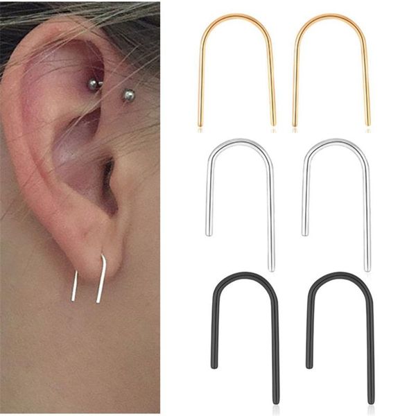 hoop & huggie stainless steel earrings for women girls gothic punk ear cuff vintage jewelry piercing, Golden;silver
hoop & huggie stainless steel earrings for women girls gothic punk ear cuff vintage jewelry piercing, Golden;silver
