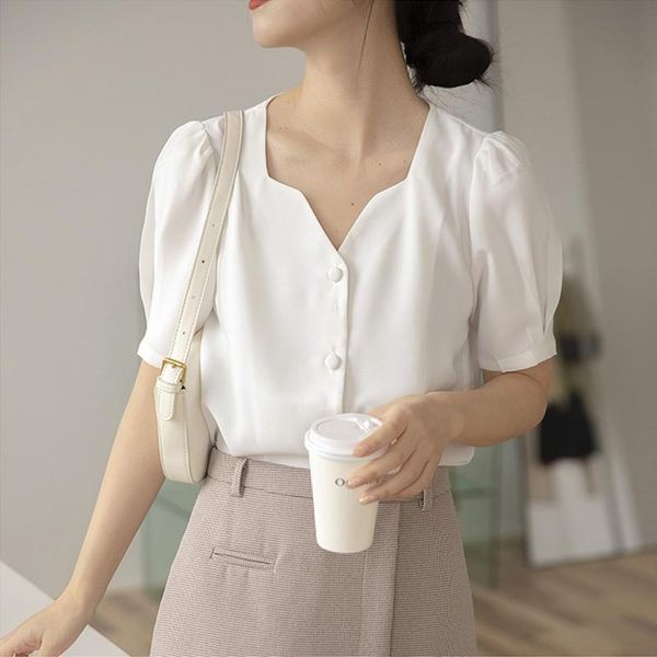 women's polos women blouses office lady chiffon white yellow chic v-neck short sleeve ladies clothing 2021 summer korean fashion shirt
women's polos women blouses office lady chiffon white yellow chic v-neck short sleeve ladies clothing 2021 summer korean fashion shirt