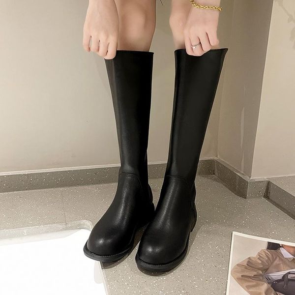boots 2021 leather women knee high square toe zip footwear low heels female riding boot woman long zapatillas mujer, Black
boots 2021 leather women knee high square toe zip footwear low heels female riding boot woman long zapatillas mujer, Black
