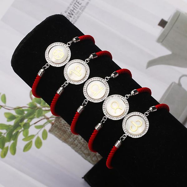 charm bracelets zircon 12 constellation shell bracelet accessories copper chain adjustable name for women christmas jewelry, Golden;silver
charm bracelets zircon 12 constellation shell bracelet accessories copper chain adjustable name for women christmas jewelry, Golden;silver
