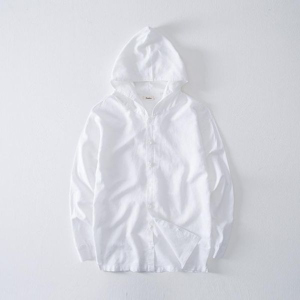 men's casual shirts 2021 autumn linen shirt men long-sleeved solid male simple-hooded cardigan mens -4xl chemise, White;black
men's casual shirts 2021 autumn linen shirt men long-sleeved solid male simple-hooded cardigan mens -4xl chemise, White;black