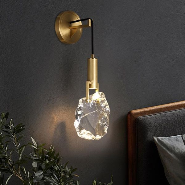 crystal led wall lamp nordic luxury brass restaurant aisle stairs sconce living room bedroom bedside light fixture
crystal led wall lamp nordic luxury brass restaurant aisle stairs sconce living room bedroom bedside light fixture