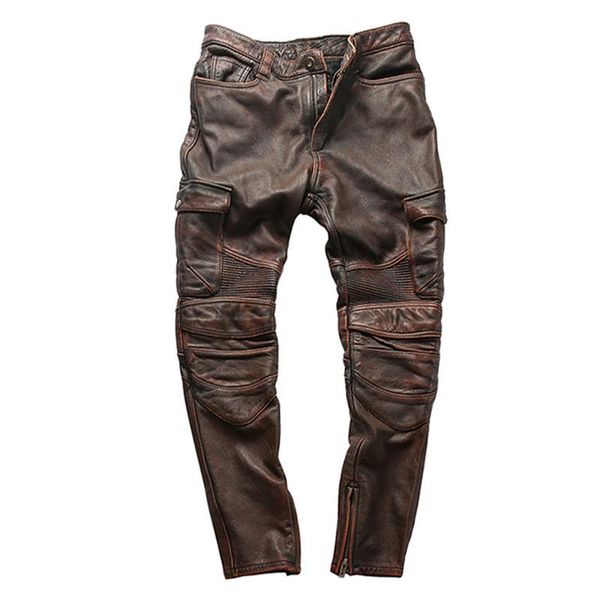 men's pants aboorun genuine cowhide motorcycle biker leather men vintage slim real for male r3258, Black
men's pants aboorun genuine cowhide motorcycle biker leather men vintage slim real for male r3258, Black