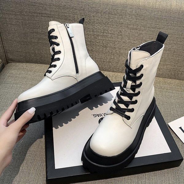 boots 2021 white soft leather ankle women platform motorcycle booties female autumn winter shoes woman goth short botas de mujer, Black
boots 2021 white soft leather ankle women platform motorcycle booties female autumn winter shoes woman goth short botas de mujer, Black