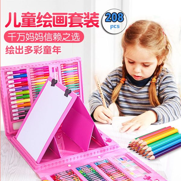 painting pens 208 piec watercolor children's tools art painting set of color pen gift box, Black;red
painting pens 208 piec watercolor children's tools art painting set of color pen gift box, Black;red