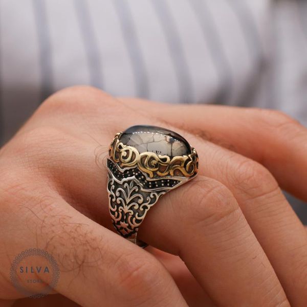cluster rings agate aqeeq 925 silver men's ring. jewelry stamped with stamp all sizes are available, Golden;silver
cluster rings agate aqeeq 925 silver men's ring. jewelry stamped with stamp all sizes are available, Golden;silver
