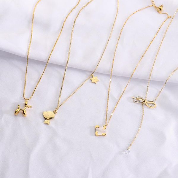 necklace women's clavicle chain pony pendant version of the titanium steel plating necklaces, Silver
necklace women's clavicle chain pony pendant version of the titanium steel plating necklaces, Silver