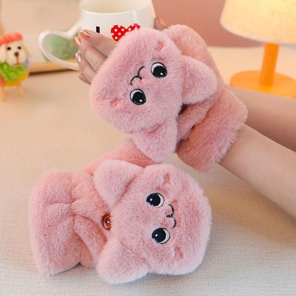 five fingers gloves winter thick warm fingerless for lady girl cute cat embroidery fur half soft plush flip mittens, Blue;gray
five fingers gloves winter thick warm fingerless for lady girl cute cat embroidery fur half soft plush flip mittens, Blue;gray