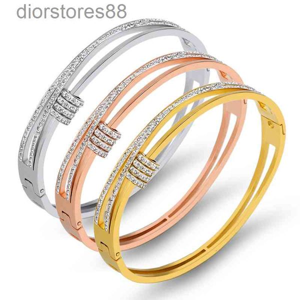 bangles bracelet popular titanium steel diamond full buckle gold stainless jewelry, Black
bangles bracelet popular titanium steel diamond full buckle gold stainless jewelry, Black