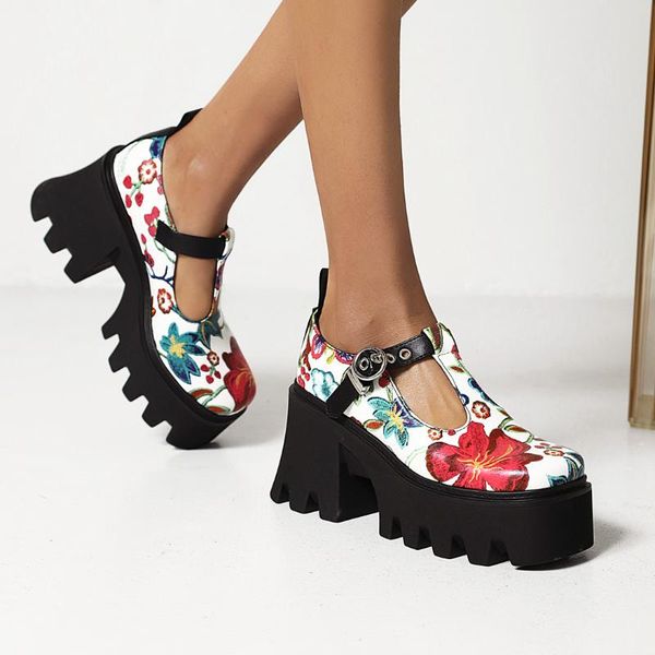 dress shoes british thick soled leather women's 2021 light mouth muffin printed round head decoration, Black
dress shoes british thick soled leather women's 2021 light mouth muffin printed round head decoration, Black