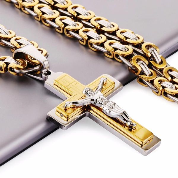pendant necklaces jesus piece cross & pendants for men stainless steel chain byzantine necklace christian crucifix jewelry gifts nz019, Silver
pendant necklaces jesus piece cross & pendants for men stainless steel chain byzantine necklace christian crucifix jewelry gifts nz019, Silver