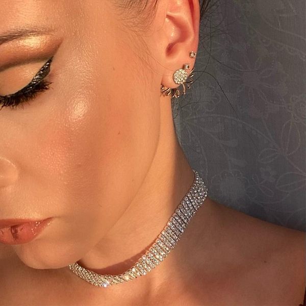 chokers fashion crystal choker necklace for women wedding stretch rhinestone statement punk gothic accessories jewelry, Golden;silver
chokers fashion crystal choker necklace for women wedding stretch rhinestone statement punk gothic accessories jewelry, Golden;silver