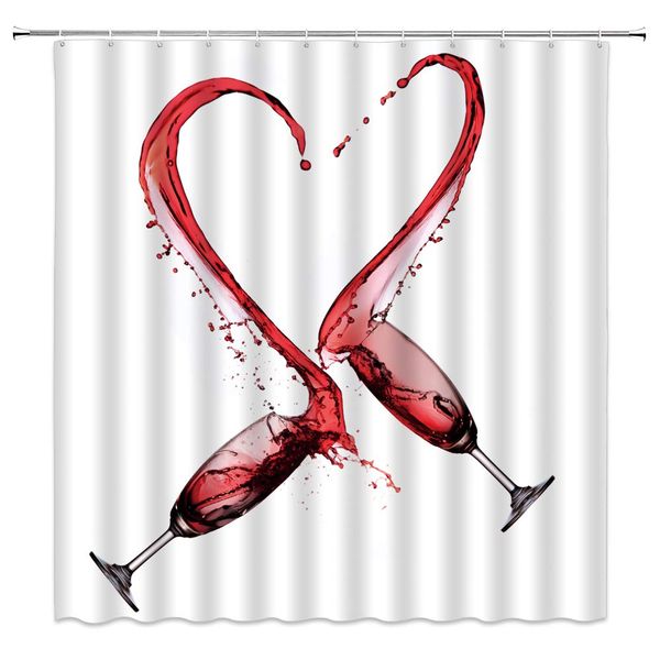 wine shower curtain sets heart shape with spilling red wine in glasses romantic valentines day polyester fabric bathroom decor
wine shower curtain sets heart shape with spilling red wine in glasses romantic valentines day polyester fabric bathroom decor