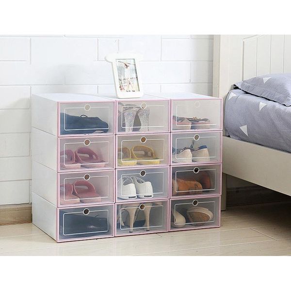 pcs transparent shoe box flip design plastic storage case organizer dustproof for home clothing & wardrobe
pcs transparent shoe box flip design plastic storage case organizer dustproof for home clothing & wardrobe