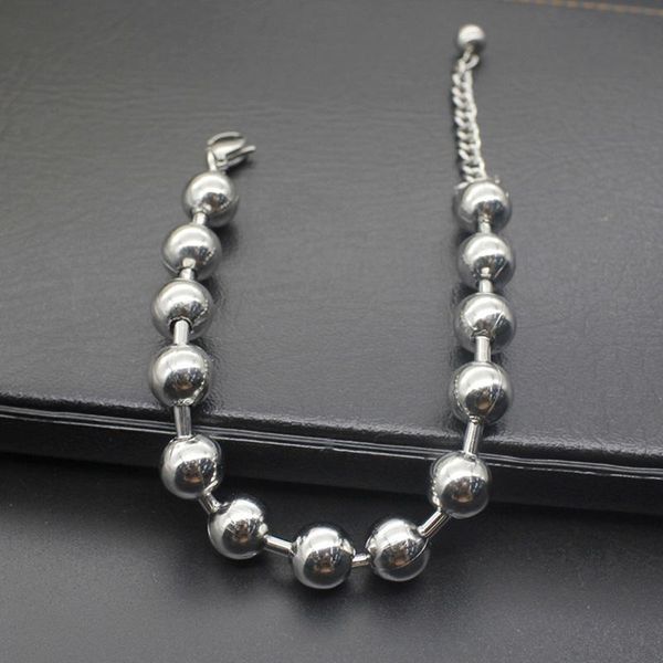 link, chain bracelet men bead stainless steel on hand charm bracelets hip hop fashion jewelry gifts for wholesale, Black
link, chain bracelet men bead stainless steel on hand charm bracelets hip hop fashion jewelry gifts for wholesale, Black