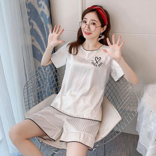 faux silk pajamas set spring womens sleepwears summer casual short sleeved trousers satin female home wear, Black;red
faux silk pajamas set spring womens sleepwears summer casual short sleeved trousers satin female home wear, Black;red