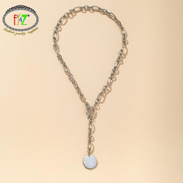 pendant necklaces f.j4z trend necklace for women punk cuban chain round circle drop down toggle statement colares moda 2021, Silver
pendant necklaces f.j4z trend necklace for women punk cuban chain round circle drop down toggle statement colares moda 2021, Silver