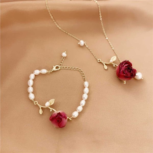 french style super fairy temperament idyllic scenery branches and leaves gutta percha immortal flower real freshwater pearl bracelet, Silver
french style super fairy temperament idyllic scenery branches and leaves gutta percha immortal flower real freshwater pearl bracelet, Silver