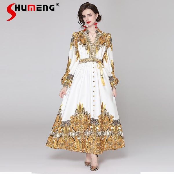 casual dresses 2021 spring fall italian women's european fashionable printed long dress ladies bohemian puff sleeve v-neck ankle-length, Black;gray
casual dresses 2021 spring fall italian women's european fashionable printed long dress ladies bohemian puff sleeve v-neck ankle-length, Black;gray