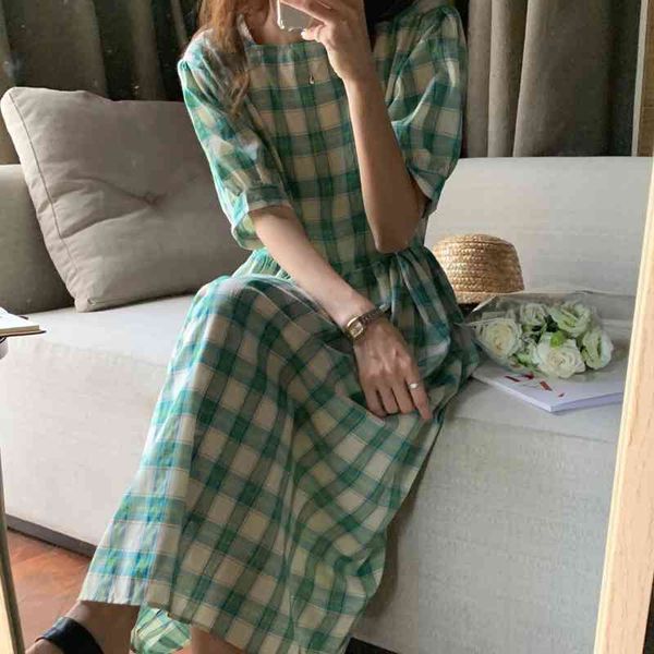 casual dresses 2021 green plaid loose geometric all match chic high waist stylish streetwear long vestidos zrkm, Black;gray
casual dresses 2021 green plaid loose geometric all match chic high waist stylish streetwear long vestidos zrkm, Black;gray