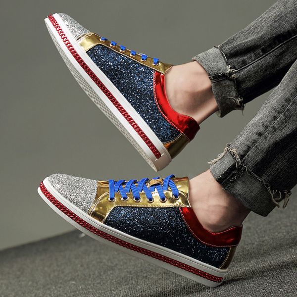 men casual sneakers classic golden silver low cut luxury glitter sneakers fashion shiny mirror shoes men chaussure homme, Black
men casual sneakers classic golden silver low cut luxury glitter sneakers fashion shiny mirror shoes men chaussure homme, Black